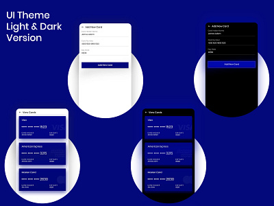 Transaction Mobile Theme UI Design: Dark & Light dark theme light theme ui design wallet ui