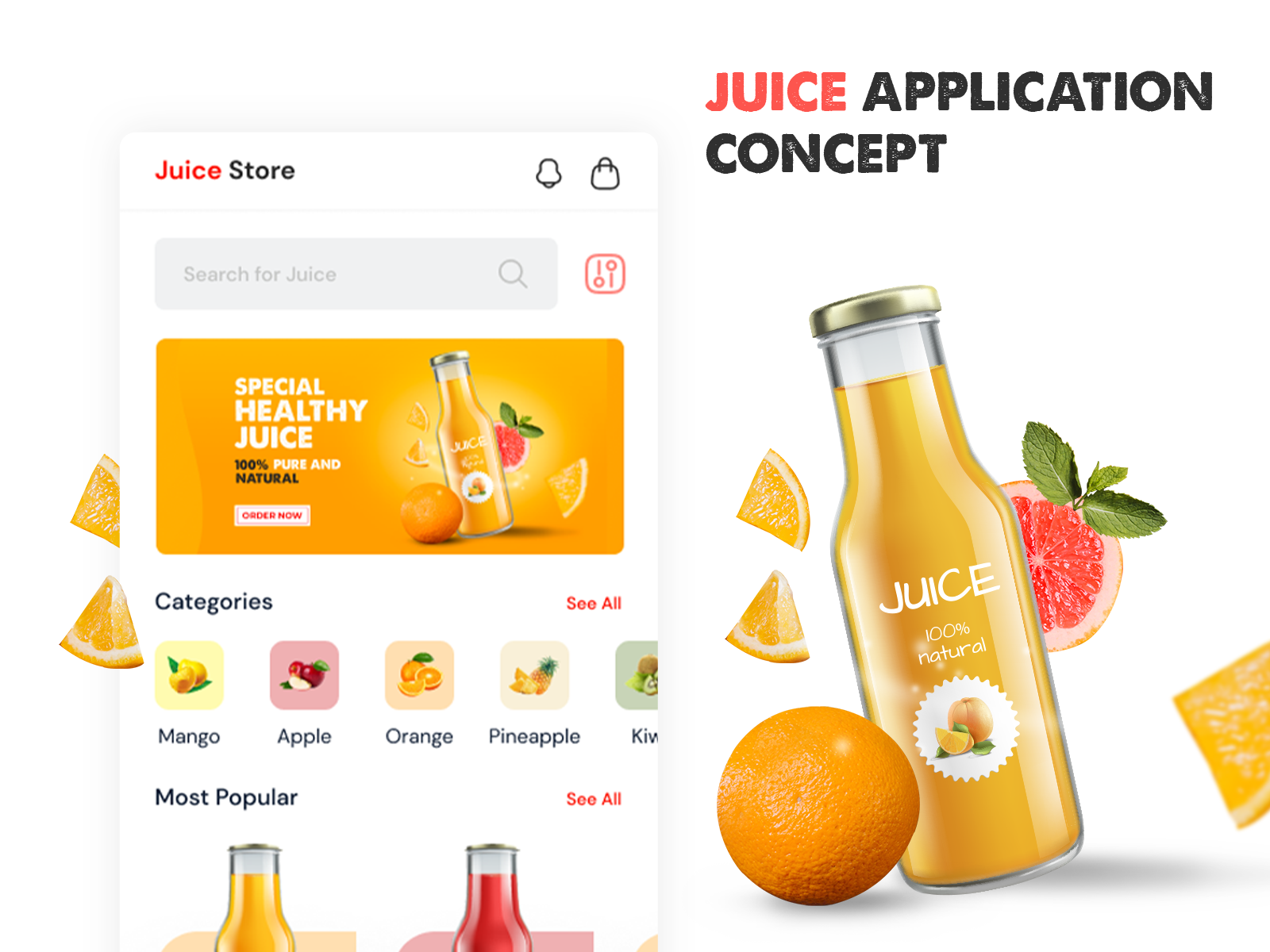 Juice Application Concept by Universal Stream Solution on Dribbble