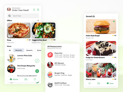 Online Food Order App UI Concept design figma food app food app concept food order app mobile app photoshop ussllc
