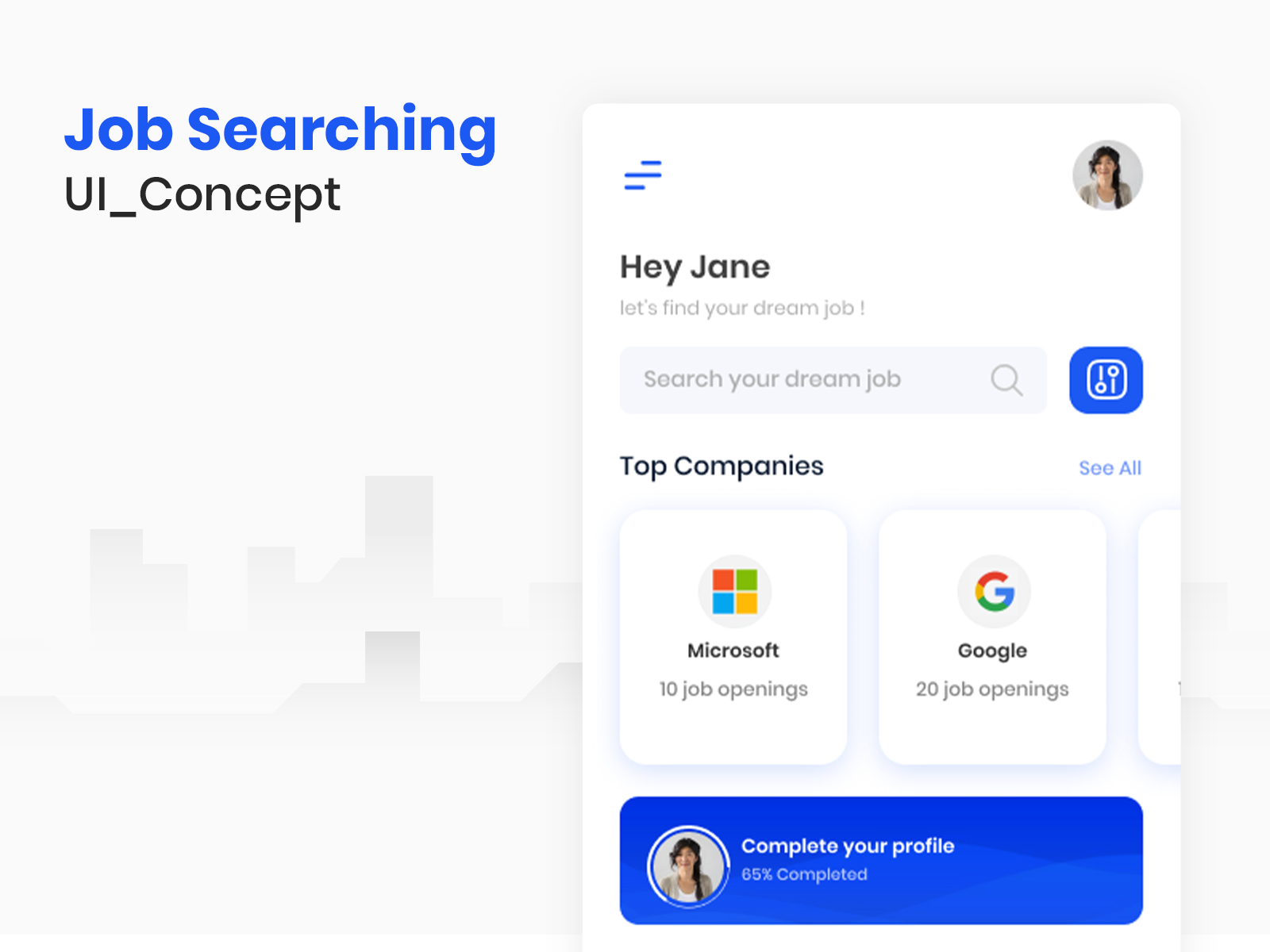 Job Search UI Concept by Universal Stream Solution on Dribbble