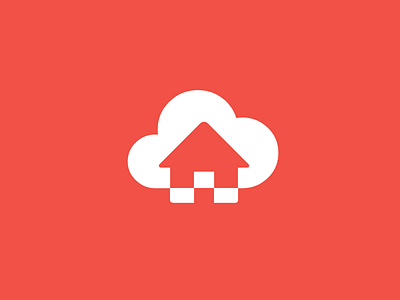 Logotest (house + upload) cloud house icon logo upload