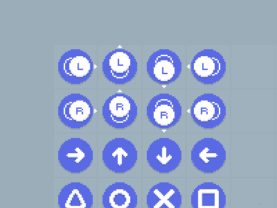 Pixelated PlayStation Buttons buttons controls freebies gamedev indiedev pixelart playstation ui