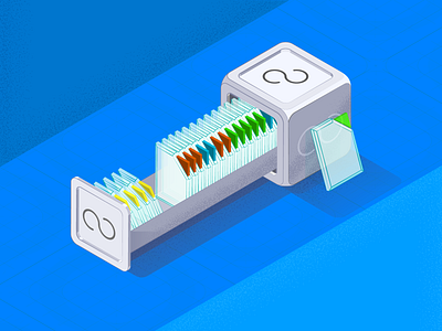 Block storage cloud cloud computing design illustration isometric isometry storage ui vector