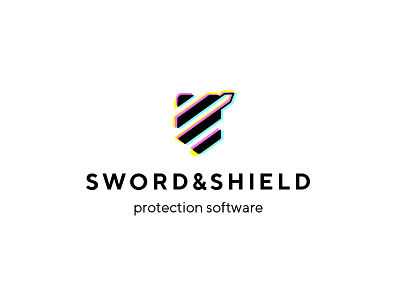 Sword and Shield Logo graphic design logo logo design challenge protection software sword and shield thirty logos