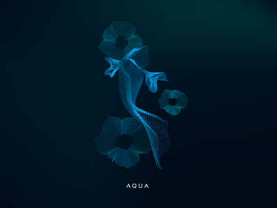 Aqua illustration line art vector