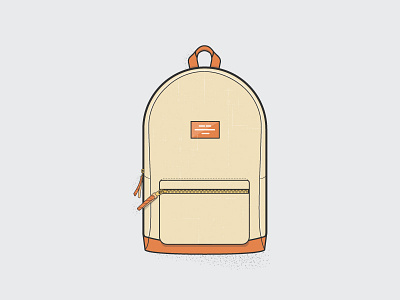 Explore backpack canvas design flat icon illustration leather minimal tan