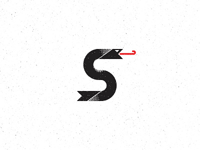 S black branding identity letter letterpress s snake texture tongue typography