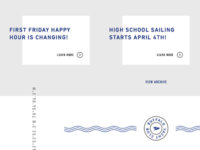 Announcement Card blue card clean concept coordinates interface minimal overlap simple typography ui ux