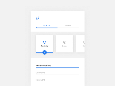 Cancer Stories Sign Up cancer clean daily ui dailyui001 figma sign up typography ui ux