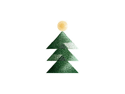 Merry & Bright bright card christmas holiday holidays illustration star texture tree