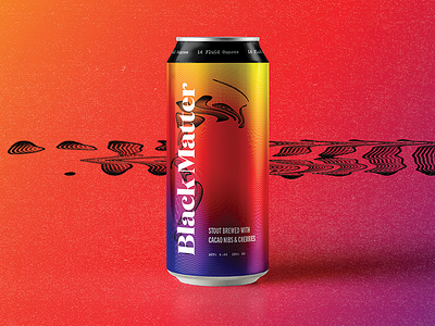 Black Matter abv beer brewing can design hierarchy liquid rainbow typography