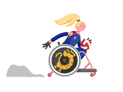 Wheelchair Rugby Animation animation character animation character animator dust trail animation hair animation motion motion design motiongraphics paralympics rugby smoke animation team gb teamgb tiger wheelchair wheelchair rugby