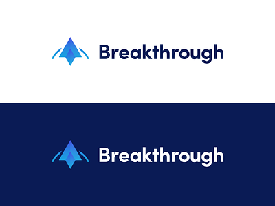 Logo Design blue blue logo branding breakthrough business logo logo logo design logo shape logotype rocket rocketlogo