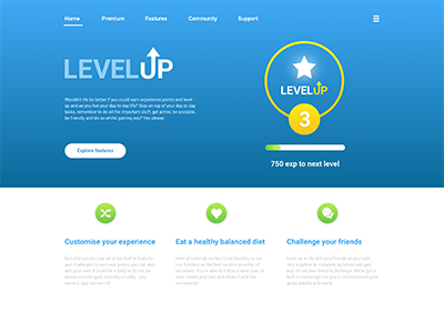 Daily UI - 003 app appdesign dailyui dailyuichallenge levelup ui uichallenge