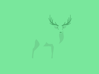 013 / 365 Deer deer flatillustration green illustration illustration365 vector