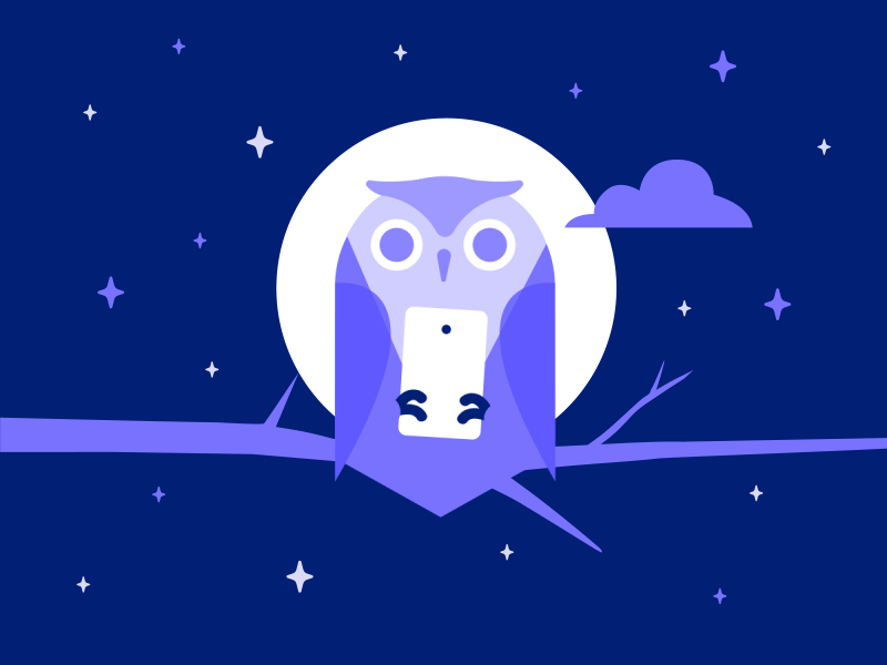 028 / 365 Night Owl animation app gif loop night owl peak
