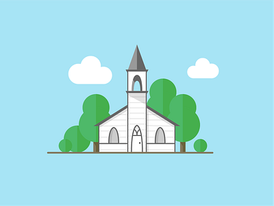 049 / 365 Church 2d 365 church drawing flat illustration illustration illustration365 little church vector