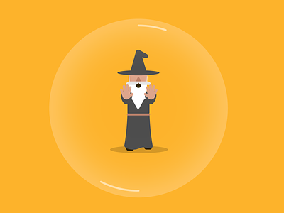 053 / 365 Wizard bubble character character concept character design forcefield gandalf illustration illustration365 illustrator magic wizard