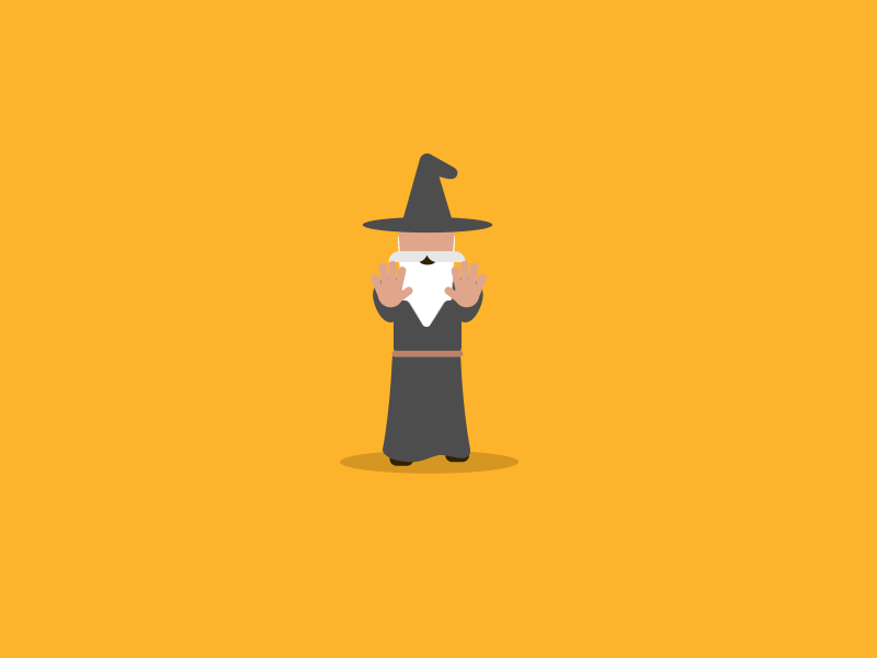 054 / 365 YOU SHALL NOT PASSSSSSSSS 2d 2d animation character flat gandalf gif gift vector wizard