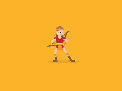 055 / 365 The Rogue 2d archer character flat illustration rogue