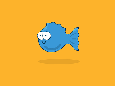 056 / 365 Fishy 2d 2d character cute fish fish bowl illustration vector