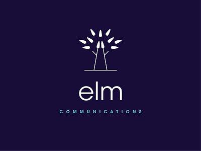 Elm Communications Logo leaf leaf logo leaves leaves logo logo logo design logo design branding logo design concept pr tree tree logo