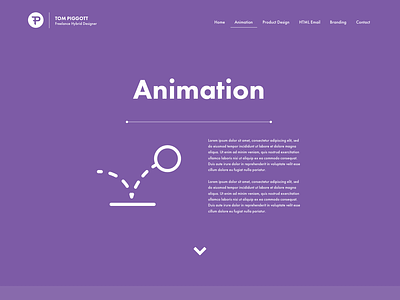 Portfolio Page - Animation 2d animation concept flat hero purple web webdesign website website concept website design