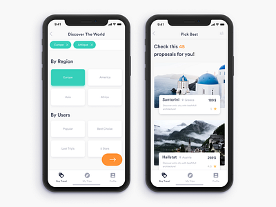 Travel app app inteface ios mobile travel app ui ux