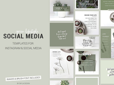 Social Media templates + Images blog branding business creator feminine instagram media social social media templates templates trendy website