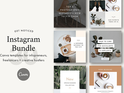 Instagram Canva Bundle blogger canva graphic design instagram instagram canva bundle lifestyle minimalists photoshop premade social media