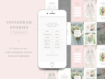 Instagram Stories Templates & Icons icons instagram instagram icons instagram stories instagram stories templates instagram templates photoshop templates pinterest designs social media icons templates