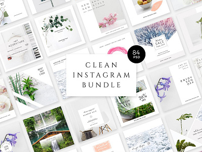 Clean Instagram Bundle advertisement beauty blogger clean commercial fashion inspiration lifestyle light minimal social media white