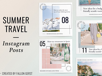 Travel Instagram Template Bundle blog blog template facebook template graphic instagram posts instagram templates minimal design photoshop template template template bundle travel travel instagram template