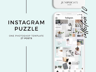 Instagram Puzzle Template 1.0 blog blogger branding creative instagram instagram grid instagram puzzle instagram puzzle template instagram template puzzle template