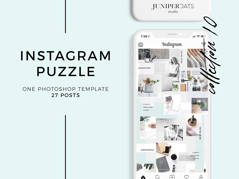 Instagram Puzzle Template 1.0 by Social Media Templates on ...