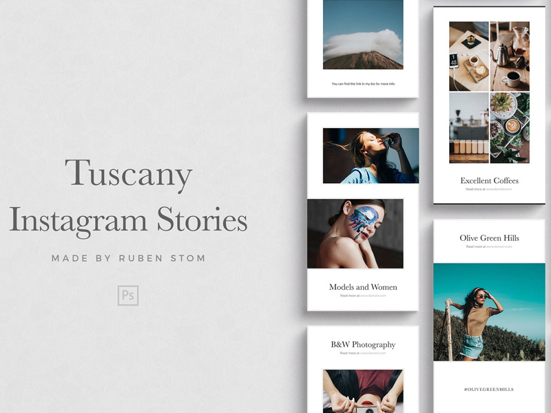 Tuscany Instagram Stories clean stylish blogger feminine photography social media pack social media templates tuscany instagram stories instagram stories story stories