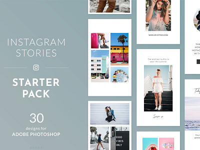 Instagram Stories Starter Pack beginner pack free download instagram instagram stories instagram story photography photoshop social media template starter pack stories story template pack