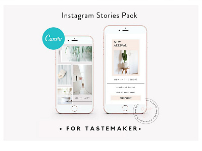 CANVA Insta Stories for Tastemaker ecommerce etsy etsy shop insta stories instagram instastories promotion social media templates tastemaker template