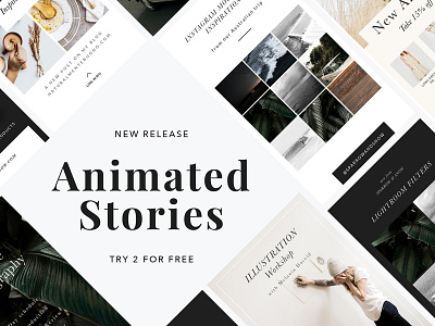 ANIMATED Stories Templates animated animated stories templates clean ecommerce instagram lifestyle stories modern photoshop stories shop stories stories stories template template