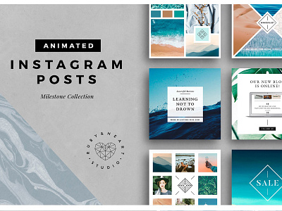 ANIMATED Milestone Instagram Posts animated animated instagram posts animation blogger business instagram instagram posts lifestyle stories stylish template video