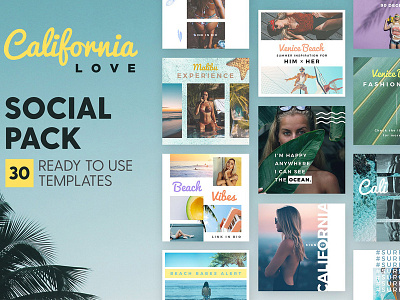 California Love - Social Pack blogger california love design fashion feminine instagram instagram blogger lifestyle luxury social media social pack stories