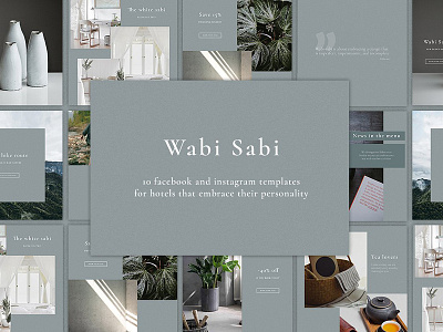 Wabi Sabi - social media pack designer elegant facebook instagram minimal photoshop social media social media pack stories stylish template