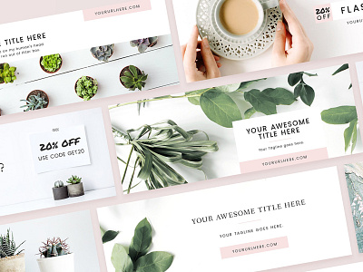 Light Facebook Cover Templates - FREE DOWNLOAD branding clean facebook facebook cover facebook cover templates facebook templates feminine light minimal social media social media pack trendy