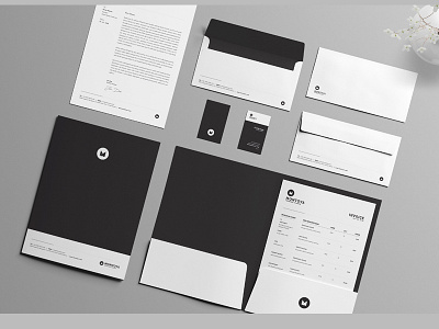 Montoya Corporate Identity brand brand stationary branding business card corporate identity corporate stationary elegant presentation folder print stationary