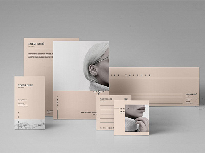 Brand Stationery Pack • Noémi brand pack brand stationary pack branding creative elegant template feminine template identity template lifestyle brand marble template minimal logo portfolio design typography