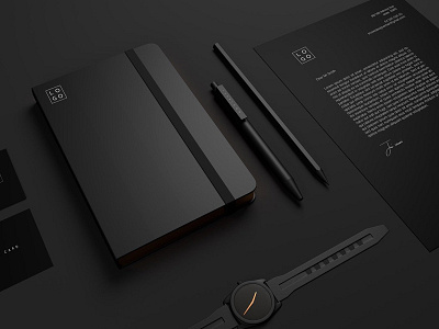 10 Minimal Black Stationary Mockups black black stationery branding business card dark letterhead minimal minimal black stationery minimal branding mockup mockup bundle mockups notebook stationery stationery design