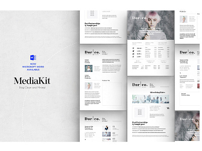 Blogger Media Kit blog media kit blog press kit blogger media kit blogger press kit editable template fashion flyer portfolio proposal template