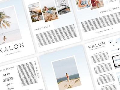 7 Page Media Kit blog media kit blogger template branding cv resume fashion fashion blog fashion blog template fashion portfolio fashion resume feminine template indesign template instagram media kit page media kit portfolio press kit social media social media kit template templates