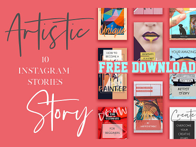 Free Download - Artistic Instagram Stories Pack artistic blog blogger bloggers feminine free free download instagram instagram stories instagram stories pack instagram story professional social media social media instagram social media templates stories style template templates trendy