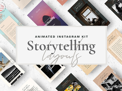 Storytelling Kit Animated IG Stories animated animated instagram animated instagram kit animated instagram stories animated kit animated stories animation blogger botanical feminine instagram layouts moodboard photoshop social media social media templates story template templates winter